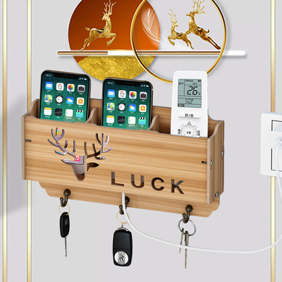 手机充电床头放置架固定粘贴壁挂免打孔置物手机支架遥控器收纳盒