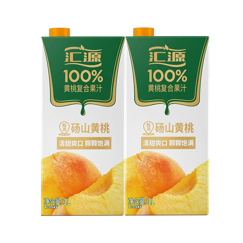 汇源100%果汁1L*2盒纯果汁