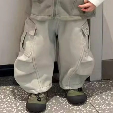 Doodonii 豆泥韩国冬季新款儿童加绒棉布工装裤中小童百搭弯刀裤,童装/婴儿装/亲子装,工装裤,淘宝优惠券,粉丝福利购,淘宝优惠卷