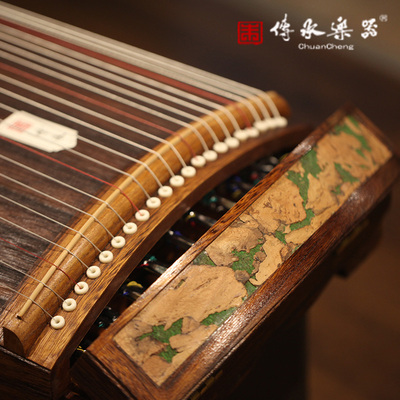 传承牌桐木洞烧1.3米小筝朱砂
