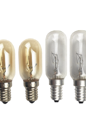 冰箱灯泡E14 220V230V25W40W螺口灯泡管状暖光冰箱灯泡台灯泡暖光