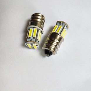 长条10灯珠LED指示灯E1212V24V螺口灯泡直流灯泡仪器指示灯白光