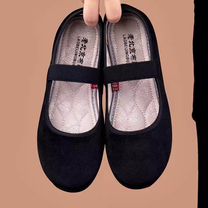 老北京8699-870布鞋女老人老黑布鞋宽松中年上班工舞蹈鞋软底防滑