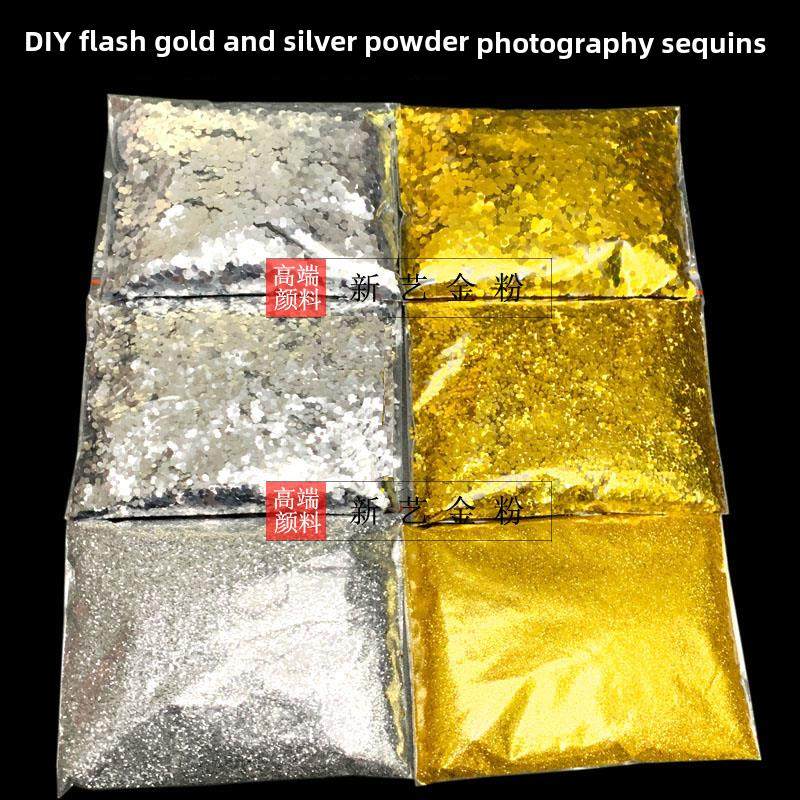 金粉银粉闪光粉婚纱摄影道具发型鲜花手工DIY亮片补鞋满天星拍照