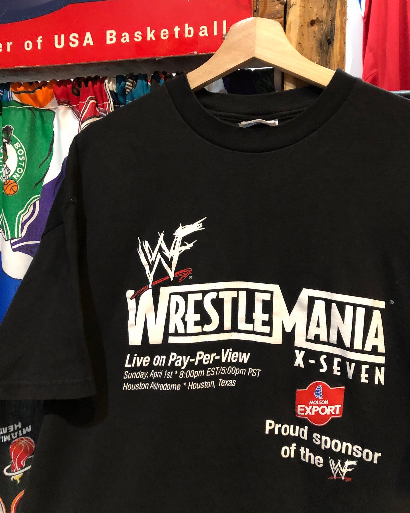 WrestleMania 摔角狂热情侣T恤大码简约薄松弛感上衣无性别原宿风