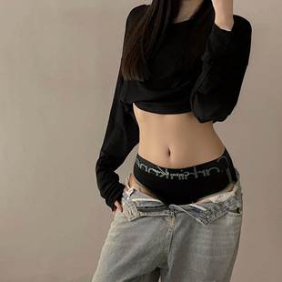 日本代购运动高叉内裤女生纯棉全棉裆2025新款女士性感无痕三角裤