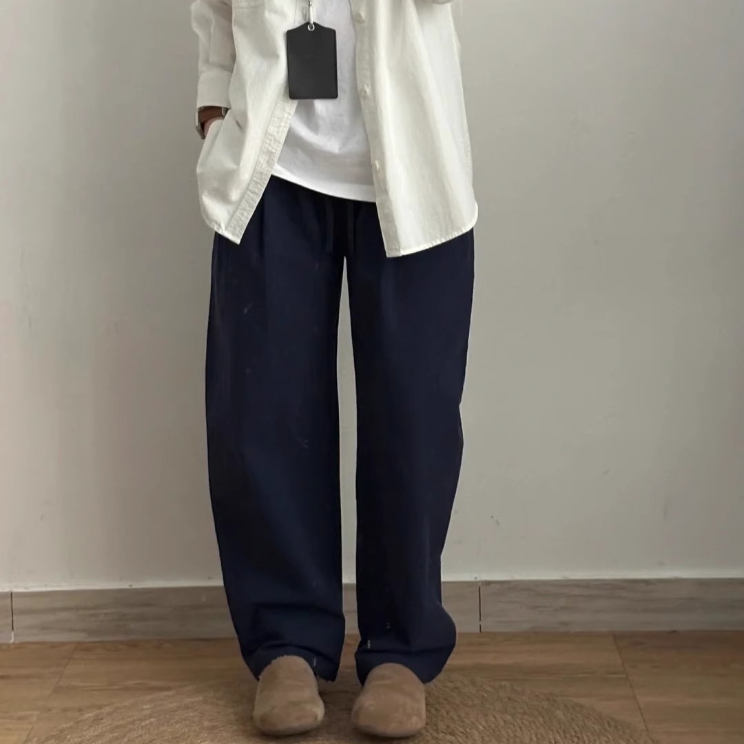 棉麻褲夏季休閑褲百搭時(shí)尚長(zhǎng)褲男士日系慵懶感純棉休閑褲男女同款