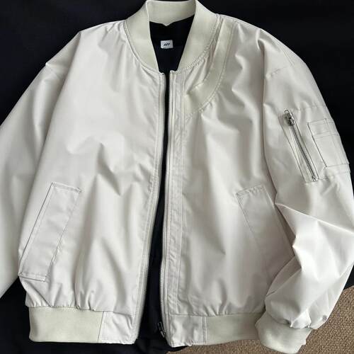 夹克外套25年春秋新款宽松休闲情侣棒球服cleanfit飞行夹克男女