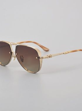 复古风户外全框椭圆形太阳镜