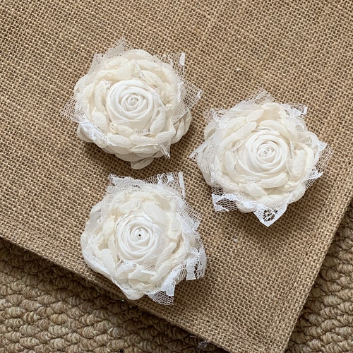 原创手工干枯玫瑰花朵发夹胸针洛丽塔Lolita胸花蕾丝甜美头饰diy