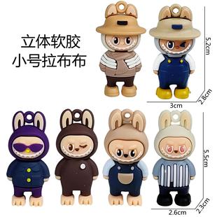 网红labubu蛋糕装 饰玩具 饰品烘焙用品 蛋糕装