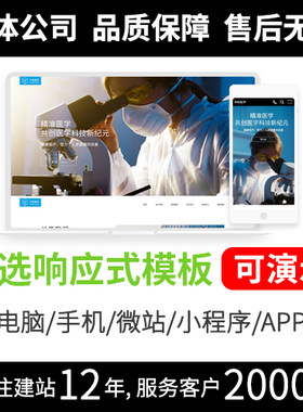 定制网站模板制作 满足您不同业务需求 网页模板R158