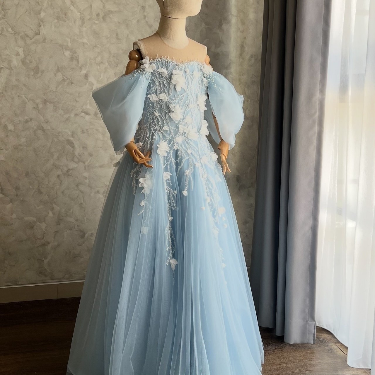 大熊家 正品授权Honeybee印尼设计师女童礼服 迪士尼艾莎公主裙