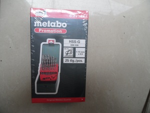 【德国麦太保】METABO HSS-G 高速钢麻花钻头25根套装627154000