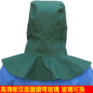 喷砂帽防护面罩防尘头罩打砂帽油漆专用喷漆帽子工业打磨劳保头盔