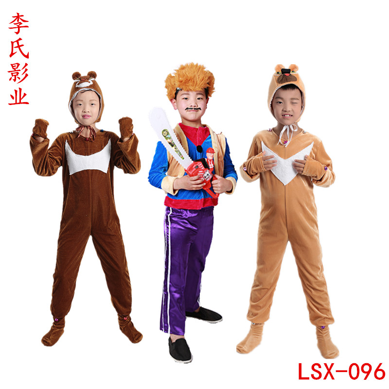 新款儿童熊出没动画演出服熊大熊儿童演出服