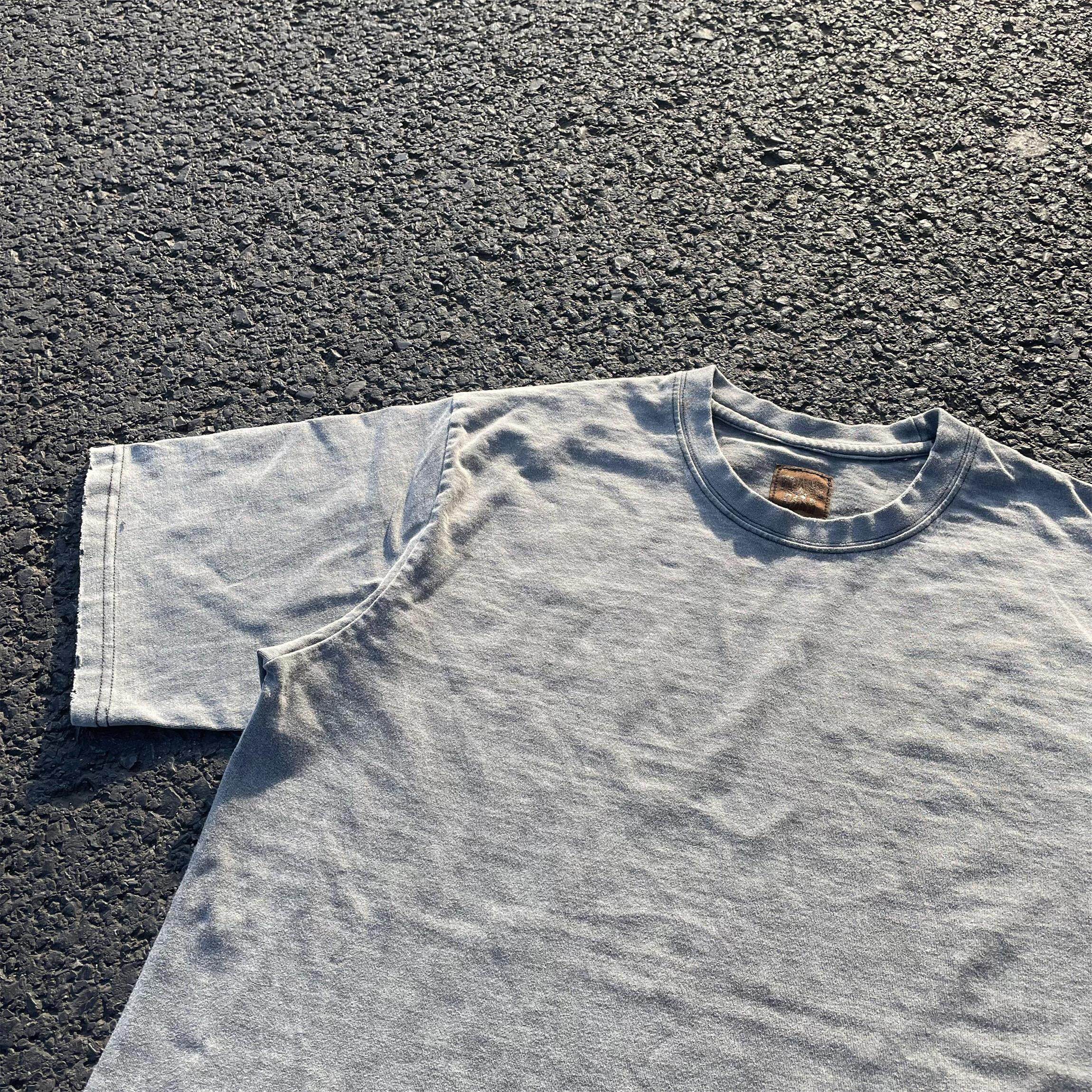 무게는 270그램  씻고 괴로워  아미 카키 아메리칸 레트로 헤비급 퓨어 코튼 반팔 티셔츠[남성 및 여성용]