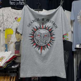 Autismss宝藏屋 亚文化美式复古短袖视觉系颓废风加大码T恤上衣