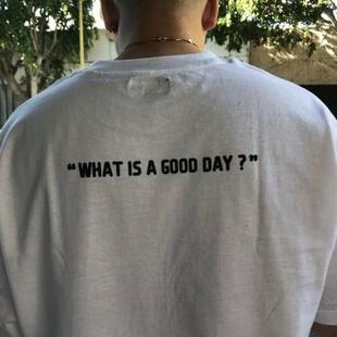 Autismss宝藏屋 平价好物!什么是美好的一天简约标语短袖T恤男女