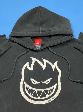 Autismss宝藏屋！百搭The Burning Man prints男女宽松连帽卫衣