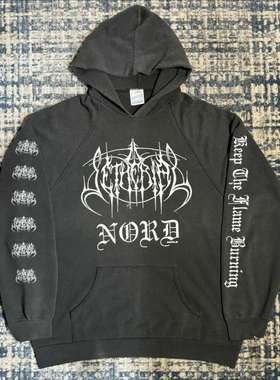 Autismss宝藏屋 平价好物！Nargaroth乐队复古艺术氛围感连帽卫衣