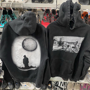 Autismss宝藏屋 欧美风潮流oversize简约宽松大码情侣连帽卫衣