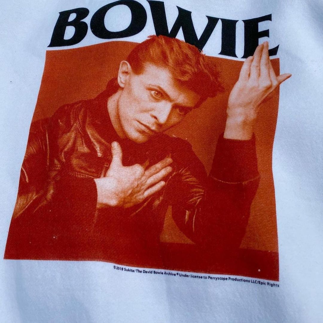 人类高质量男性大卫鲍伊美式复古高级感简约卫衣圆领白色宽松大码