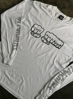 toy machine创意男款卫衣白色oldschool休闲学院减龄男士宽松卫衣