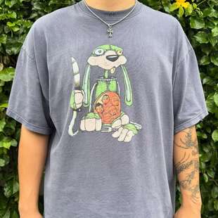 Autismss宝藏屋 VINTAGE美式复古卡通短袖夏季颓废风暗黑系T恤