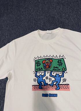 Autismss宝藏屋美式复古涂鸦艺术家潮牌宽松加大码456XL情侣装男