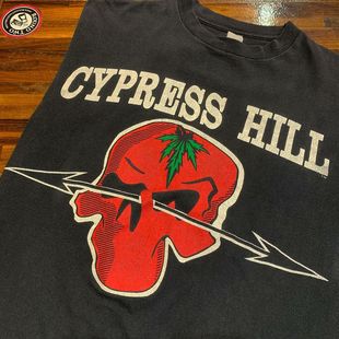 rap乐队街头美式 复古阿美咔叽潮流T恤宽松嘻哈风tee Hill Cypress