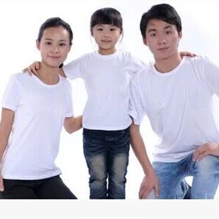 外贸夏装新款纯棉童装男女儿童短袖纯色空白色T恤新半袖小中打底