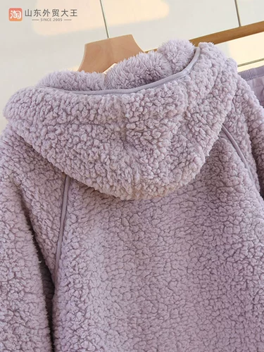 Бархатная утепленная коралловая пижама для влюбленных, бархатный комплект с капюшоном