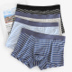 透气平角短裤 莫代尔无痕男士 薄款 男四角夏季 日系运动条纹 内裤
