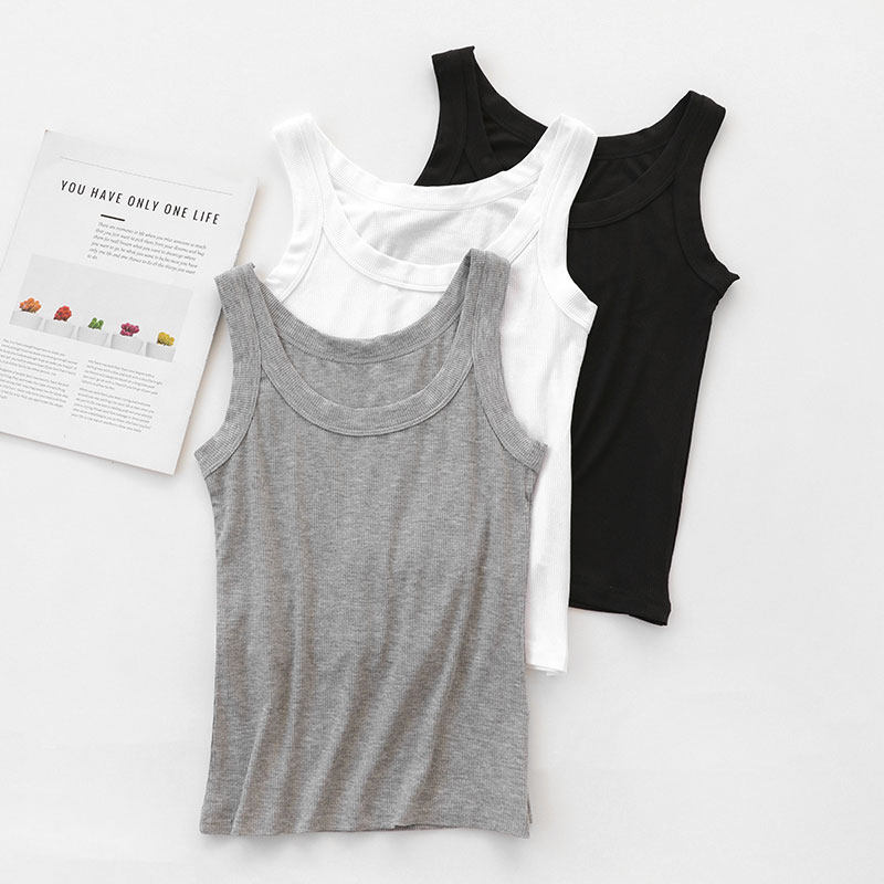 螺纹背心女防走光遮副乳运动宽肩带夏季内搭短袖外穿薄款吊带上衣,女装/女士精品,背心吊带,淘宝优惠券,粉丝福利购,淘宝优惠卷