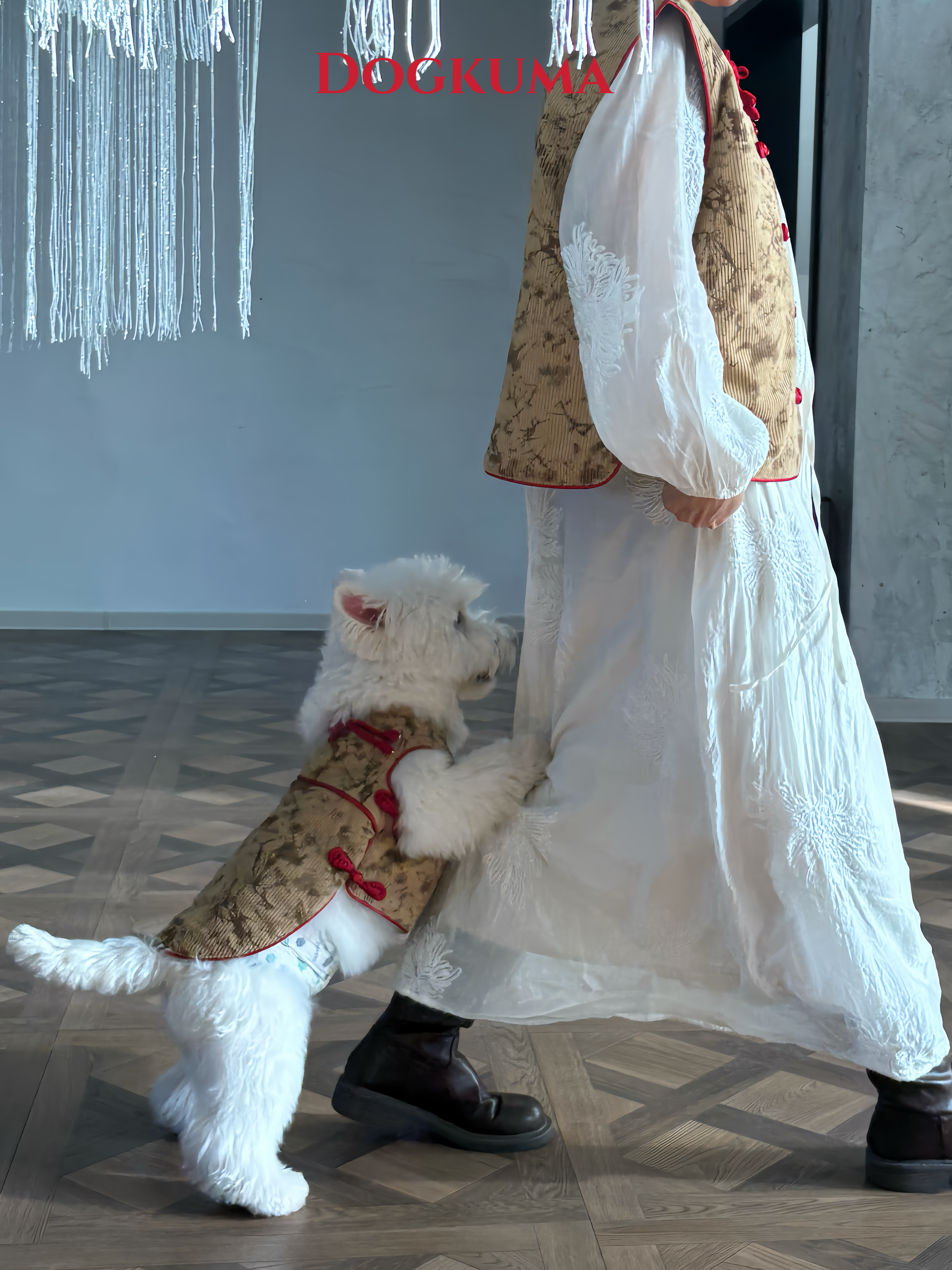 Dogkuma（主人款）中式新年人宠同款国风马甲狗狗亲子款夹棉背心