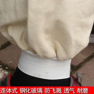 帆布打砂衣喷漆服防护喷砂服喷砂帽连体式喷砂衣 工作防护劳保服