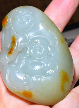 新疆的猫75.3克，独籽苏工“财福双收”大挂件小把件SBH345