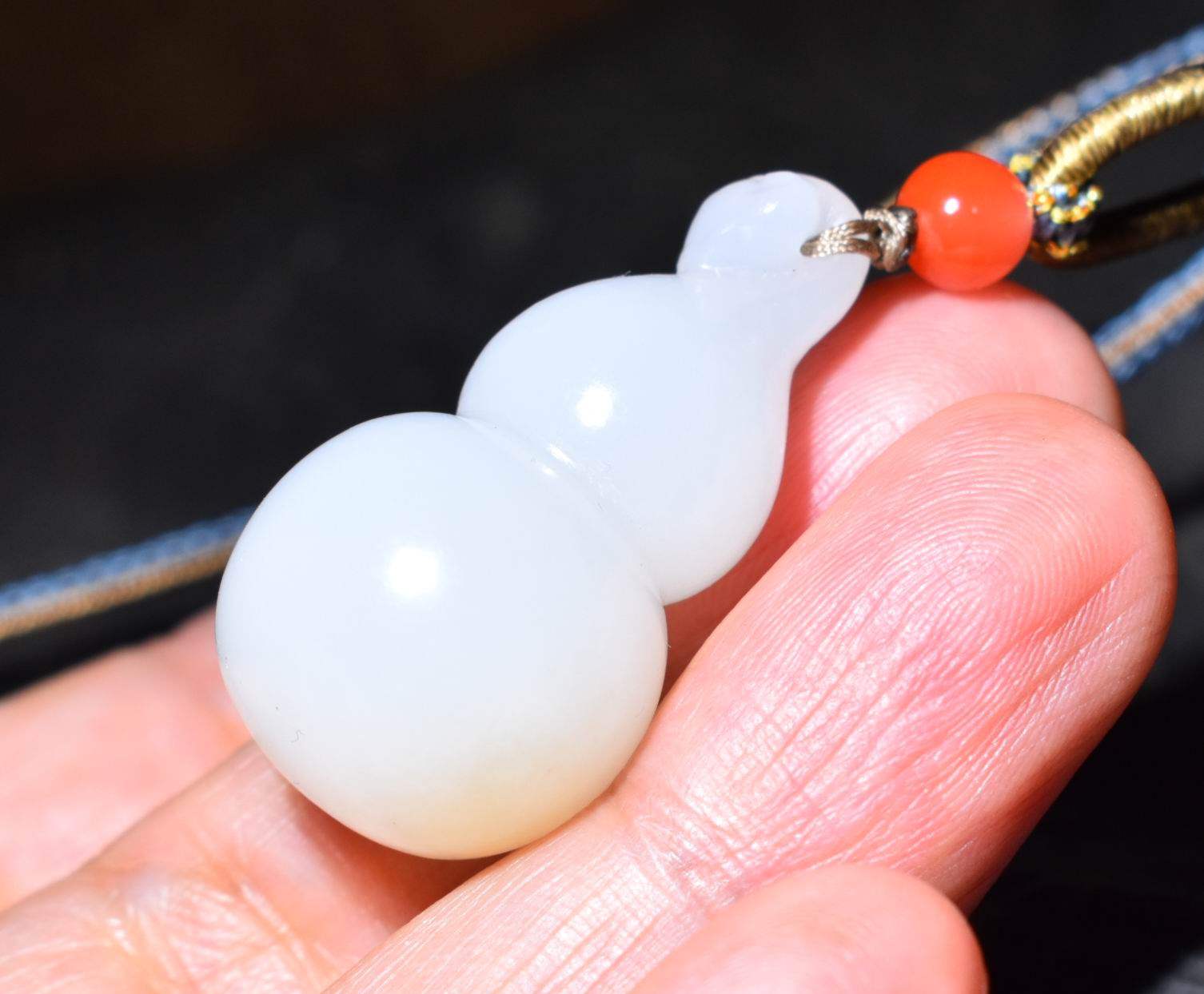 JJ011913新疆的猫14.7克肉质细腻带一抹糖且末羊脂白玉葫芦挂坠,珠宝/钻石/翡翠,手饰,淘宝优惠券,粉丝福利购,淘宝优惠卷