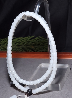 新疆的猫L112404 36.7克直径6-5mm脂粉浓郁三高羊脂白直切108长链