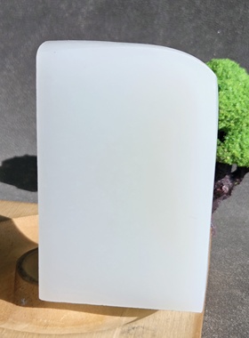 新疆的猫W111206 172.39克厚实干净高端三高羊脂白玉籽料大牌坯