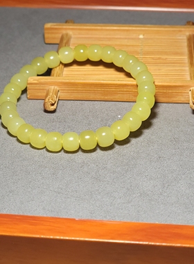 新疆的猫L082502 22.3克色调油亮颜色纯正的若羌鸡油黄直切手链