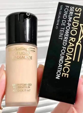 MAC魅可聚光粉底液鎏金保湿养肤光泽水光肌N18/N12/NW11