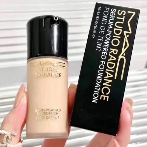 MAC魅可聚光粉底液鎏金保湿养肤光泽水光肌N18/N12/NW11