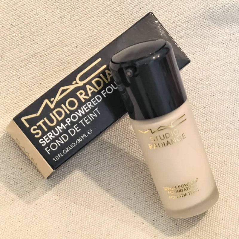 MAC魅可聚光瓶鎏金粉底液养肤保湿光泽水光肌30ml