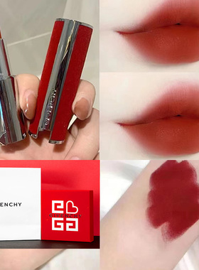 Givenchy纪梵希口红小羊皮唇膏红丝绒粉丝绒n37 35  306  307