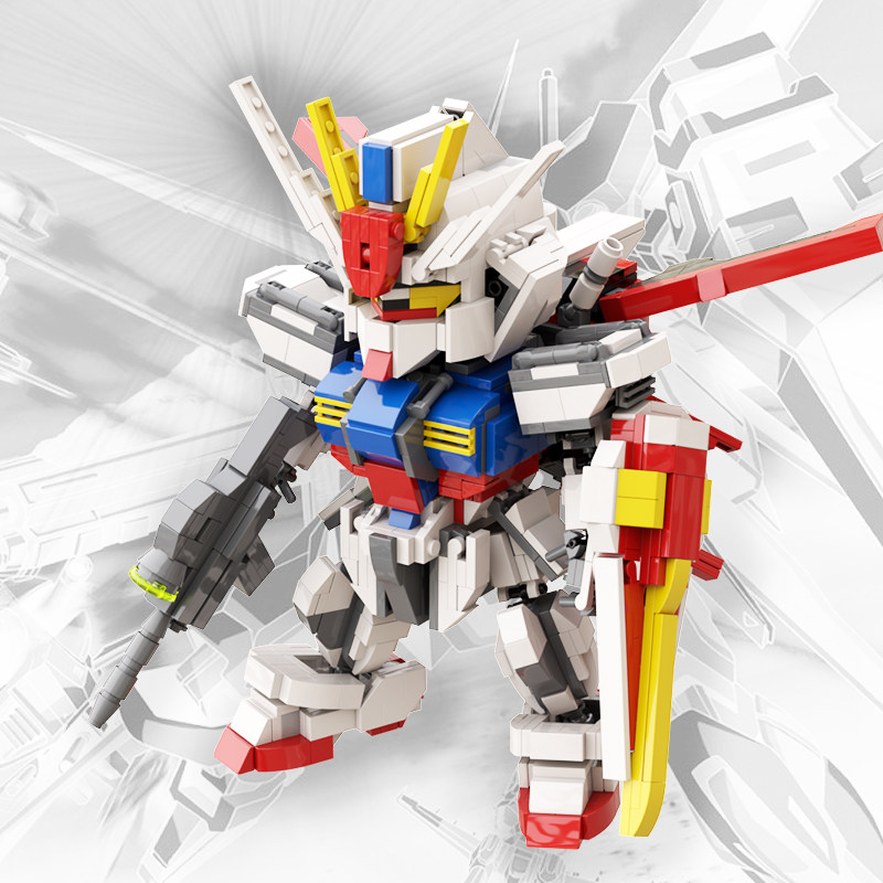 鸟叔积木moc积木高达seed拼装原创高达sd拼插拼搭积木高达独角兽