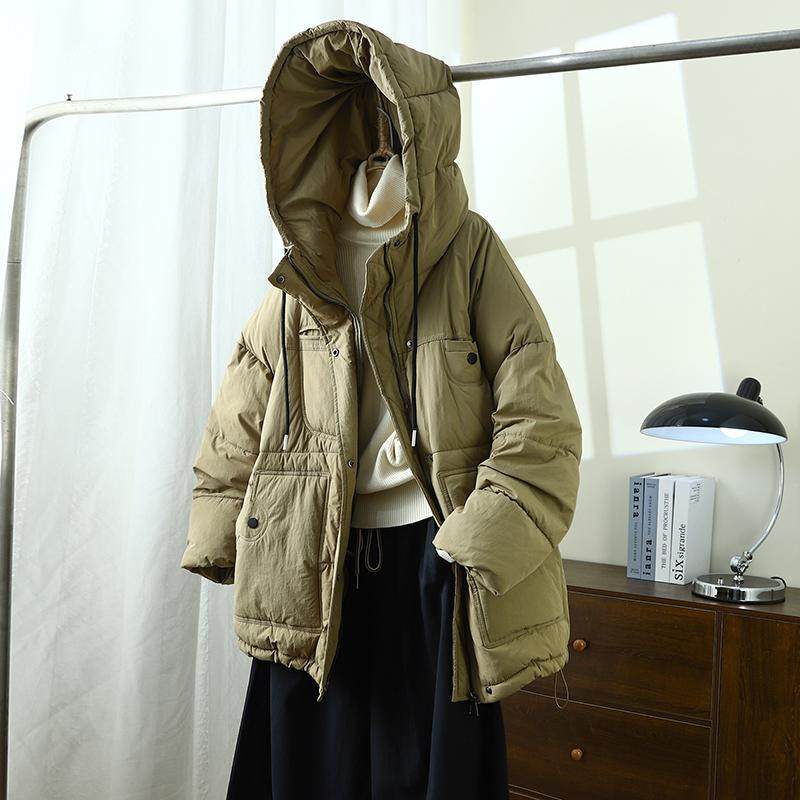 琴川谷冬季加厚保暖棉服女时尚休闲风连帽棉衣外套抽绳大口袋宽松,女装/女士精品,棉衣/棉服,淘宝优惠券,粉丝福利购,淘宝优惠卷