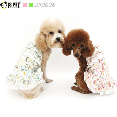 ISPET艾斯彼特  狗狗衣服 春夏碎花飞边连身裙DR0006 宠物裙子