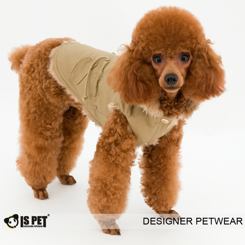 ISPET艾斯彼特宠物服装 加绒加厚狗外套派克服秋冬棉服CT0018